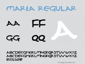 Maria Version 001.001 Font Sample