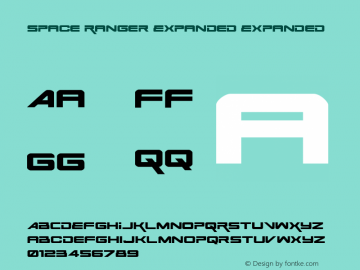 Space Ranger Expanded 001.000 Font Sample