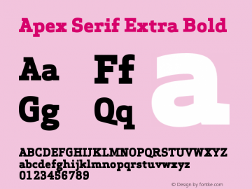 ApexSerif-ExtraBold Version 5.000;PS 001.001;hotconv 1.0.38图片样张