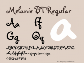 Melanie BT Regular 003.001 Font Sample