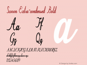 Swoon-ExtracondensedBold Version 1.000图片样张