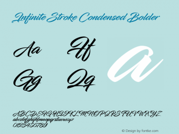 InfiniteStroke-CondensedBolder 1.000 Font Sample