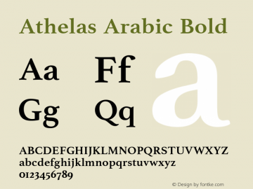 Athelas Arabic Bold Version 1.400图片样张