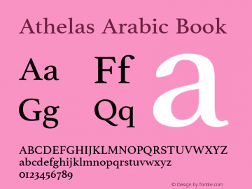Athelas Arabic Book Version 1.400图片样张