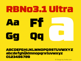 RBNo3.1-Ultra 1.000 Font Sample