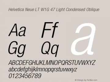 HelveticaNeueLTW1G-LtCnO Version 1.100;PS 001.001;hotconv 1.0.38 Font Sample