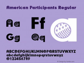 American Participants Regular Version 1.00 Font Sample