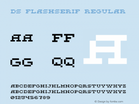 DS FlashSerif Version 1.0; 2001; initial release Font Sample