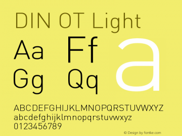 DINOT-Light Version 7.461;PS 7.047;hotconv 1.0.38 Font Sample