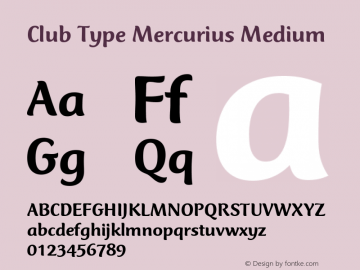 Club Type Mercurius Medium Version 001.000图片样张