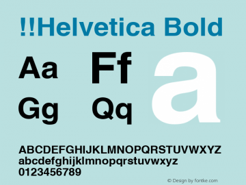 !!Helvetica Bold Altsys Fontographer 3.3  1/25/93 Font Sample