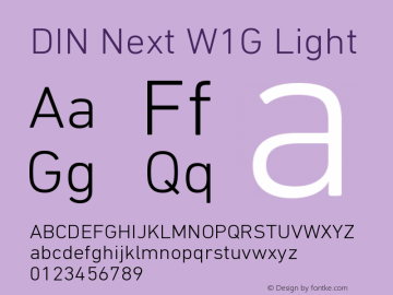 DINNextW1G-Light Version 1.00;com.myfonts.linotype.din-next.w1g-light.wfkit2.3Kks图片样张