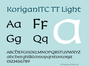 KoriganITC TT Light v1.0图片样张