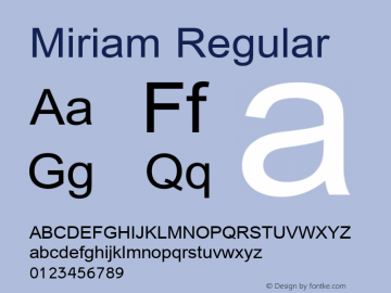 Miriam Regular Version 1.10图片样张