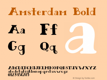 Amsterdam Bold Version 1.005;Fontself Maker 1.1.0 Font Sample