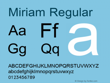 Miriam Regular Version 1.10图片样张