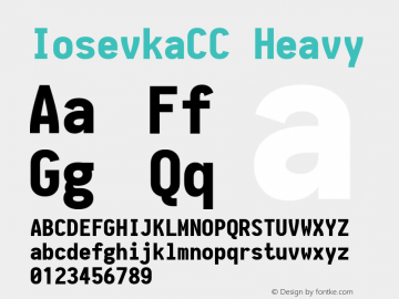 IosevkaCC Heavy 1.12.3; ttfautohint (v1.6) Font Sample