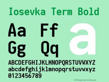 Iosevka Term Bold 1.12.3; ttfautohint (v1.6)图片样张