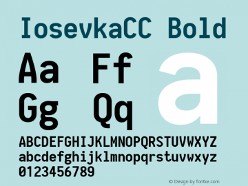 IosevkaCC Bold 1.12.3; ttfautohint (v1.6) Font Sample