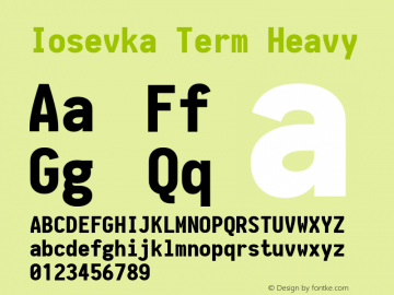 Iosevka Term Heavy 1.12.3; ttfautohint (v1.6)图片样张