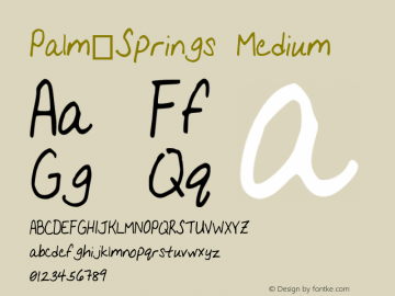 Palm_Springs Version 001.000 Font Sample