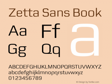 Zetta Sans Book Version 1.004图片样张