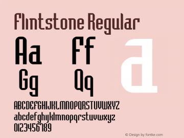 Flintstone Macromedia Fontographer 4.1 2/17/98 Font Sample