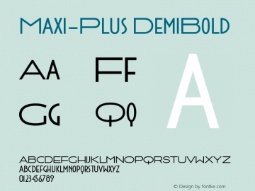 Maxi-Plus DemiBold Version 1.001;PS 001.001;hotconv 1.0.88;makeotf.lib2.5.64775 Font Sample