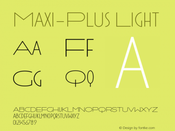 Maxi-Plus Light Version 1.001;PS 001.001;hotconv 1.0.88;makeotf.lib2.5.64775 Font Sample