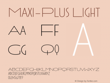 Maxi-Plus Light Version 1.001;PS 001.001;hotconv 1.0.88;makeotf.lib2.5.64775 Font Sample