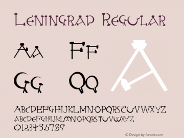 Leningrad Brendel            :23.08.1995 Font Sample