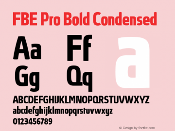 FBEPro-BoldCondensed Version 6.005图片样张