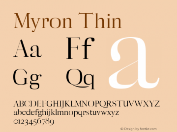 Myron Thin Version 1.0图片样张