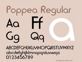 Poppea Brendel            :10.12.1994 Font Sample