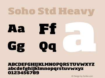 SohoStd-Heavy Version 1.000 Font Sample