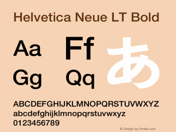 Helvetica Neue LT Bold Version 1.13; 1.00(BadaGothic540) ; build 20110208图片样张
