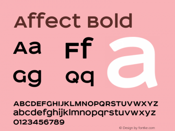 Affect-Bold Version 2.000 2011 initial release图片样张