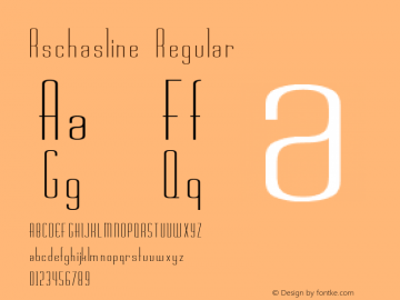 Rschasline  Font Sample