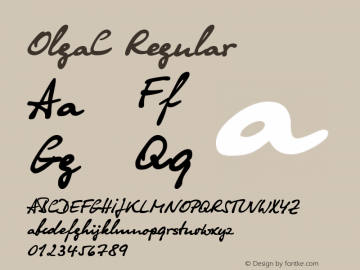 OlgaC OTF 1.0;PS 1.000;Core 116;AOCW 1.0 161 Font Sample