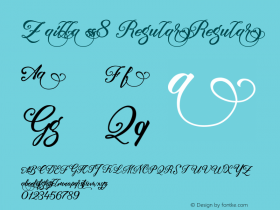 Zaillass8Regular 1.000 Font Sample