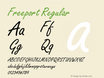 Freeport 001.003 Font Sample