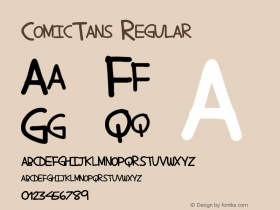 ComicTans Version 1.00 June 8, 2013, initial release Font Sample