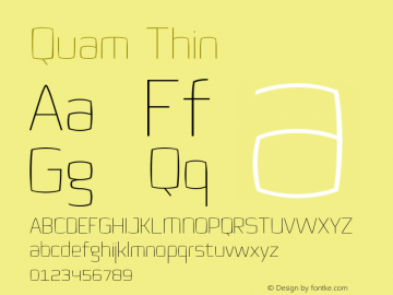 Quam-Thin 1.000 Font Sample