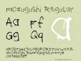 mozugushi Version 1.00 September 6, 2016, initial release Font Sample