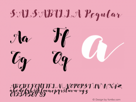 SALSABILLA Version 1.000 Font Sample