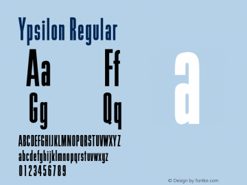 Ypsilon Brendel            :10.12.1994 Font Sample