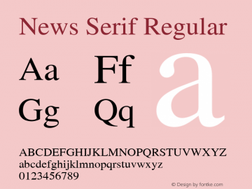 News Serif 001.000 Font Sample
