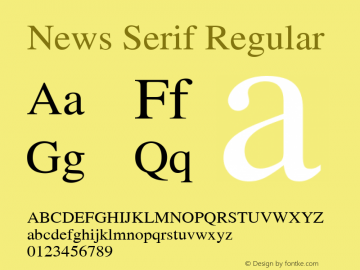 News Serif 001.000 Font Sample