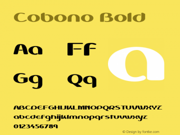 Cobono-Bold Version 1.000图片样张