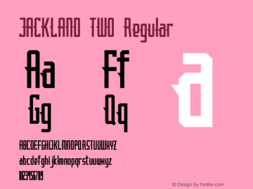 JACKLANDTWO Version 1.000 Font Sample